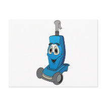 Blue Vacuum Cleaner Postcard
