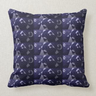 Blue Valentine Throw Pillow