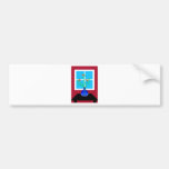 Blue Vase with Flowers Bumper Stickers