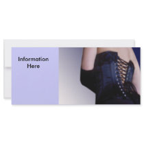 Blue Velvet Corset Back Customizable Rack Cards rack cards
