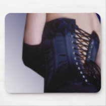 Blue Velvet Corset Back Mousepad by uniqueandkinky Blue Velvet Corset Back Mousepad