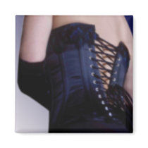 Blue Velvet Corset Magnet by uniqueandkinky Blue Velvet Corset Magnet