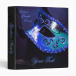Blue Venetian Masquerade Halloween Binder
