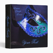 Blue Venetian Masquerade Halloween Binder