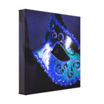 BLue Venetian Masquerade Mask Canvas Print