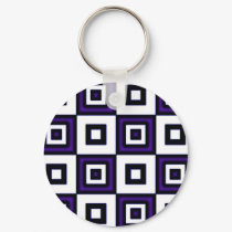 Blue Vertigo Checkers keychains by JaZilla Blue Vertigo Checkers keychains