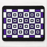 Blue Vertigo Checkers Mousepad