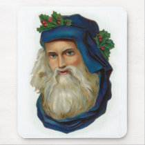 Blue Victorian Santa mousepads by Kat_Kapers Blue Victorian Santa mousepads