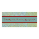 Blue Vintage Antique Diamond Net Invitations