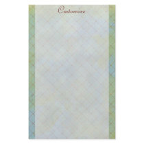 Blue Vintage Antique Diamond Net Stationery