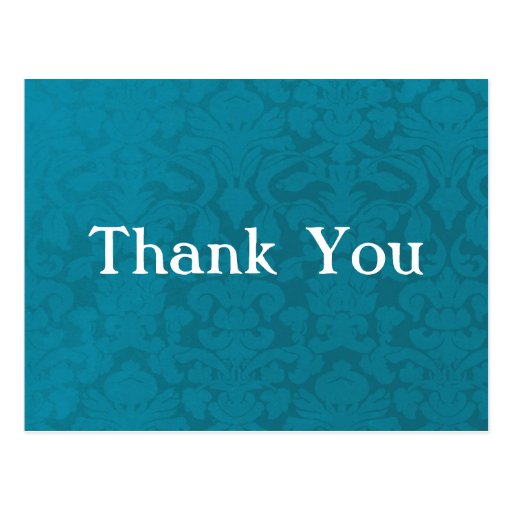 Blue Vintage Background Thank You Post Cards | Zazzle