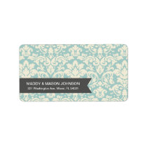 BLUE VINTAGE DAMASK | ADDRESS LABELS
