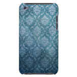 Blue Vintage Damask Barely There iPod Case