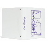 Blue Vintage Floral Banner Wedding Planner binders