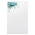 Blue Vintage Floral Personalized Stationery