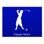 Blue Vintage Golfer Post Cards