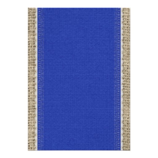 Blue Vintage Lace Wedding Invitations