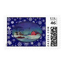 Blue Vintage Sleighride On The Farm postage by freespiritdesigns Blue Vintage Sleighride On The Farm postage