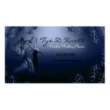 Blue Vintage Wedding Planner Business Card
