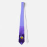 Blue Violet Pansy Neck Tie