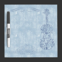 Blue Violin Line Drawing dry erase boards