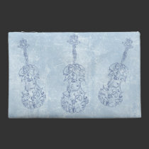 Blue Violin Line Drawing bagettes bags