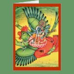 Blue Vishnu Hindu God Art Card cards