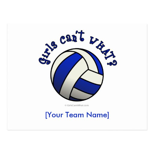 Blue Volleyball Post Cards