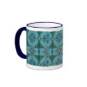 Blue wallpaper print Mug