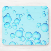 Blue Water Bubbles mousepads