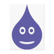 blue water drop icon postcard