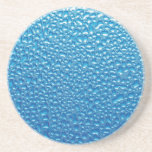 Blue Water Droplets Abstract Pattern Coaster