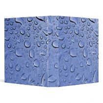 Blue Water Droplets Vinyl Binders