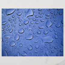 Blue Water Droplets Textured Flyers