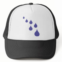blue water drops icon hats