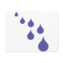 blue water drops icon postcards