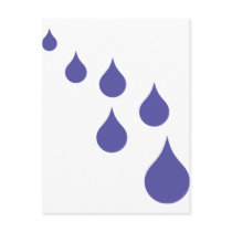 blue water drops icon postcards