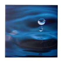 Blue Water Drops Tiles