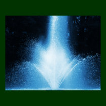 Blue Water Fountain Spray Poster posters