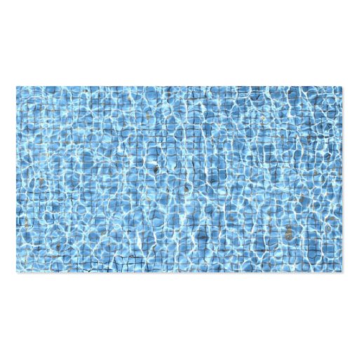 Blue Water Inside Swim Instructor Business Card (back side)