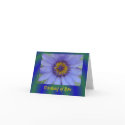Blue Water Lily Flower Sympathy Card (notecard) card