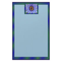 Blue Water Lily Stationery