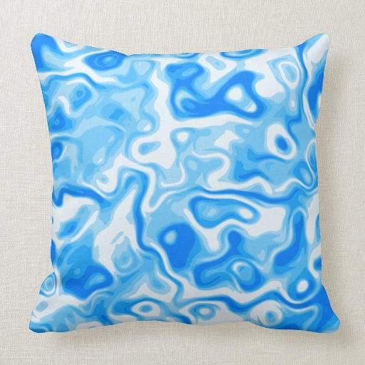 Blue Water texture Throw Pillow Zazzle