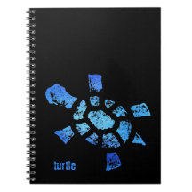 Blue Water Turtle Spiral Notebook