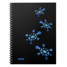 Blue Water Turtles Spiral Note Book