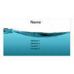 Blue water wave business card template