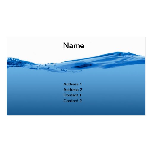 Blue water wave business card templates