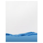 Blue water wave custom letterhead