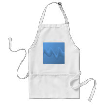 Blue Wave Abstract Image Design. Apron