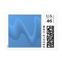 Blue Wave Abstract Image Design. Stamp